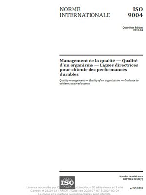 cover image of Norme internationale ISO 9004